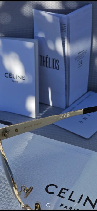 Gafas Céline Triomphe Oval Metal Doradas