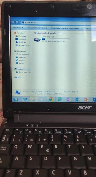 Acer Aspire One 10.7 Portátil Nero