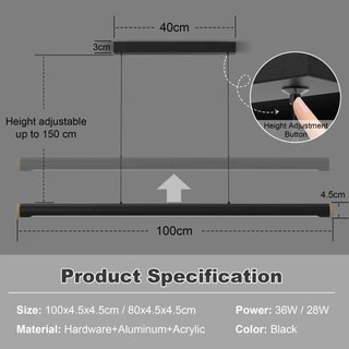 Lámpara Colgante LED 100cm Regulable