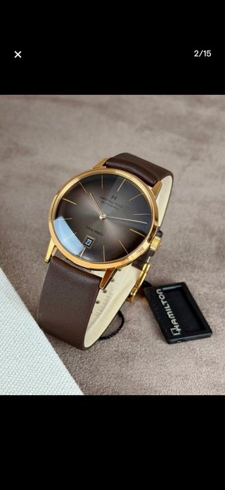 Hamilton Intra-Matic Reloj Automático Marrón/Dorad