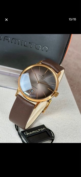Hamilton Intra-Matic Reloj Automático Marrón/Dorad