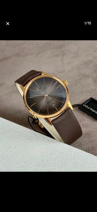 Hamilton Intra-Matic Reloj Automático Marrón/Dorad