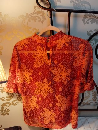 Blusa Aako Talla 38 Naranja/Rojo