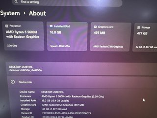 Portátil Asus Zenbook 14 Negro