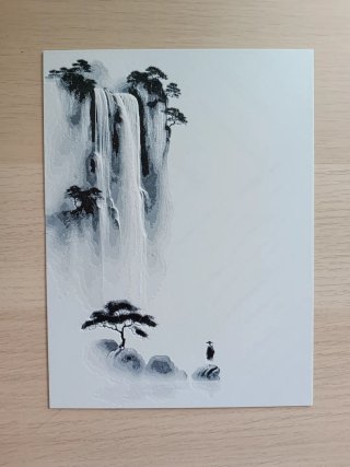 Cuadro 3D Cascada Zen Minimalista