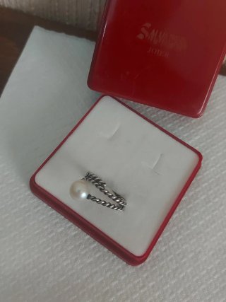 Anillo plata925m y Perla Cultivada