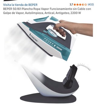 Plancha Vapor Inalámbrica Beper 2200W