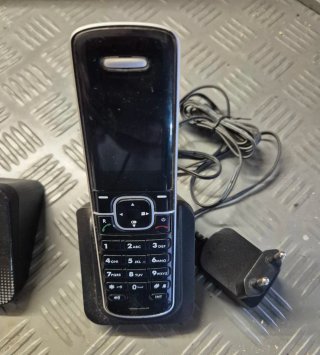 Teléfonos Fijos Duo Negro/Plata