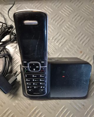 Teléfonos Fijos Duo Negro/Plata