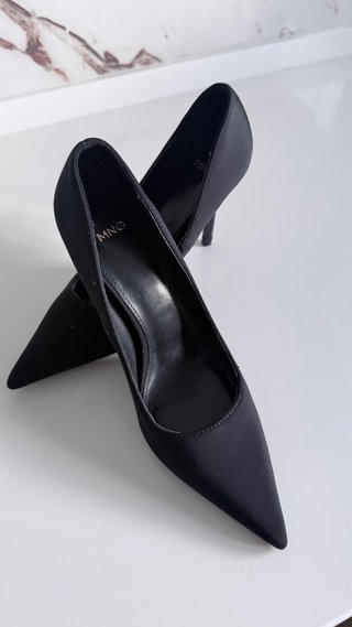 Zapatos de Salón Mango Negros Talla 38