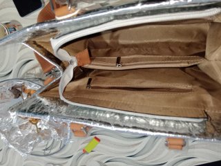 Borsa shopper effetto metallizzato