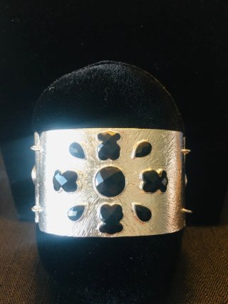 Pulsera Tous Plata Mate y Ónix Negro