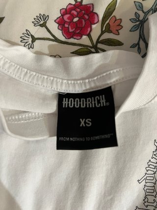 Camiseta Hoodrich Blanca talla XL niño y XS adulto