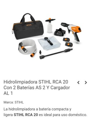 Hidrolimpiadora STIHL RCA 20- Sistema AS