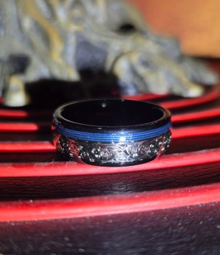 Anello Chrono Blu in Carburo di Tungsteno❗-10%❗