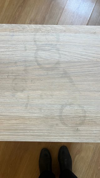 Mesita de noche madera y blanca ikea