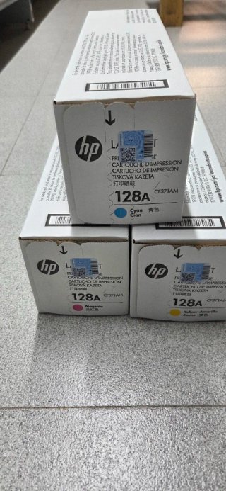 Tóner HP 128A, pack 3 cartuchos originales