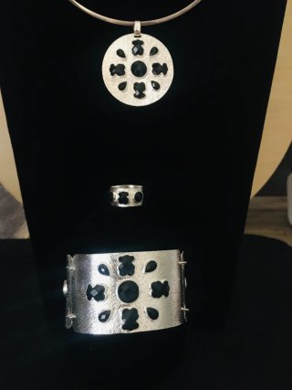 Colgante Tous Plata Mate y Ónix Negro