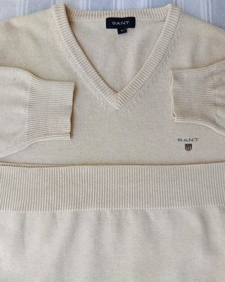 Jersey Gant Beige Cuello V Talla L