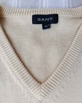 Jersey Gant Beige Cuello V Talla L