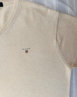 Jersey Gant Beige Cuello V Talla L