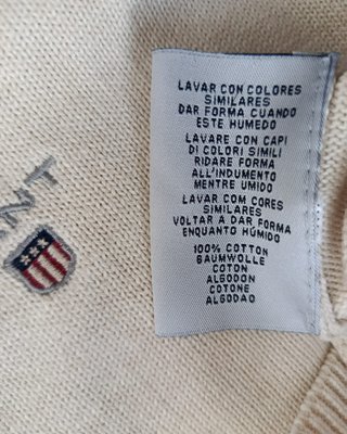Jersey Gant Beige Cuello V Talla L
