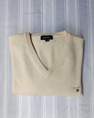 Jersey Gant Beige Cuello V Talla L