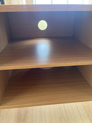 Mueble TV madera y cuero