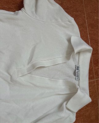 Top Zara Blanco Talla S
