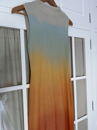 Vestido Desigual Beige y Turquesa