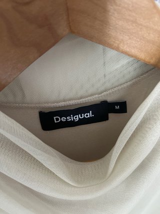 Vestido Desigual Beige y Turquesa