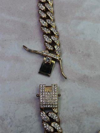 Set di 3 Catene cubane uomo con zirconi