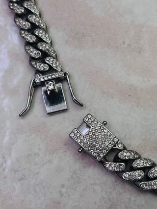 Set di 3 Catene cubane uomo con zirconi