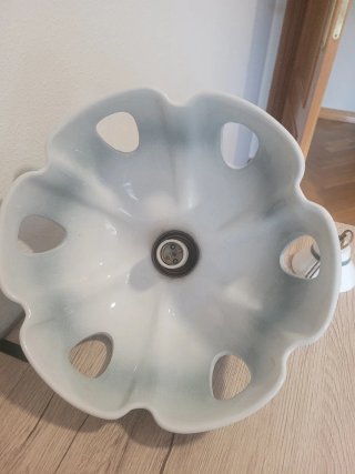 Lámpara colgante cerámica  diseño floral
