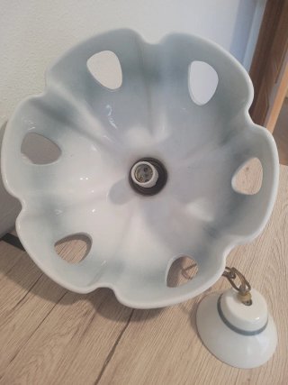 Lámpara colgante cerámica  diseño floral