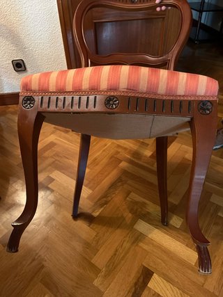 Mesa extensible madera maciza con 6 sillas