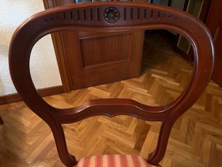 Mesa extensible madera maciza con 6 sillas