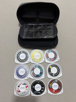 PSP lote: 9UMDs + Estuche Protector