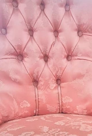 BUTACA ROSA VINTAGE MADERA