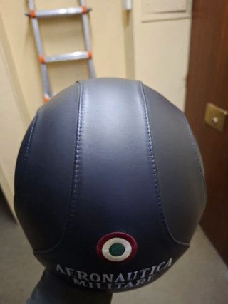 Casco Cuero Negro Aeronáutica Militare