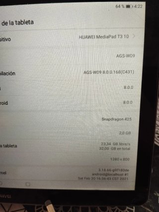 Tablet Huawei Negra