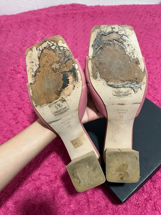 Tacones rosas acolchados