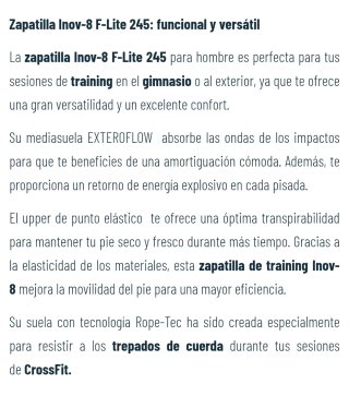 Zapatillas Inov-8 F Lite 245 Gimnasio CrossFit