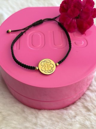 Pulsera Tous Negra y Dorada