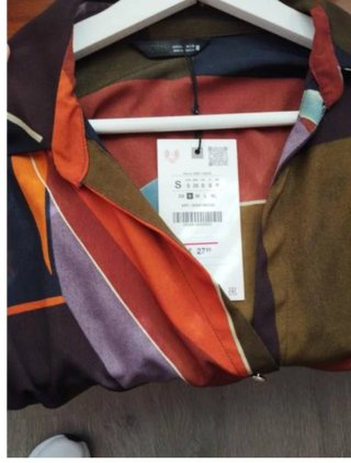 Camisa Zara fluida multicolor