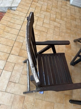 4 Sillas plegables madera terraza