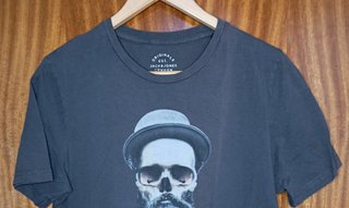 Camiseta Hombre Jack & Jones Gris Calavera M