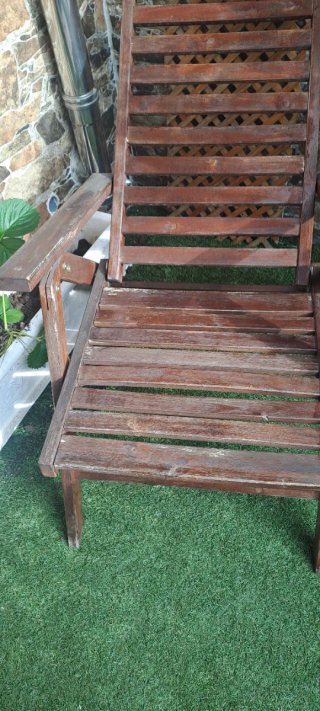 Sillón reclinable exterior con cojín