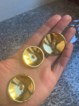 Bottoni metallo oro e grigio