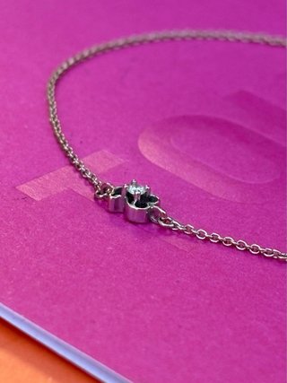 Pulsera Tous Oso Oro Blanco y Diamante